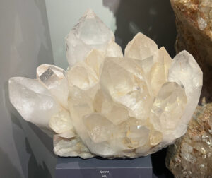 Large cluster of clear quartz